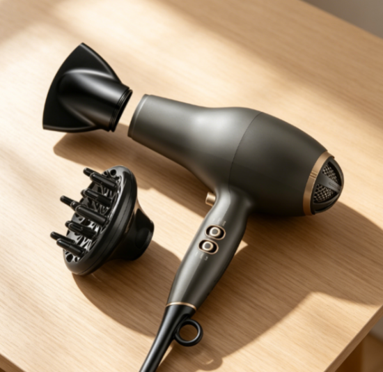 Multi-setting hair dryer, multiple attachments, suitable for various styling needs