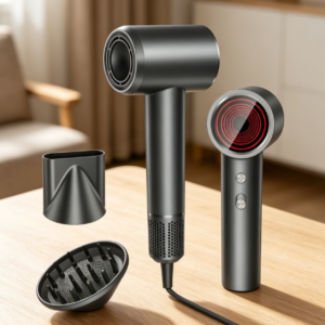 Hair dryer, powerful fast drying, low noise, multi-scene use, with diffuser and concentrator