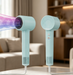 Hot air styling brush, adjustable temperature settings, drying and styling in one