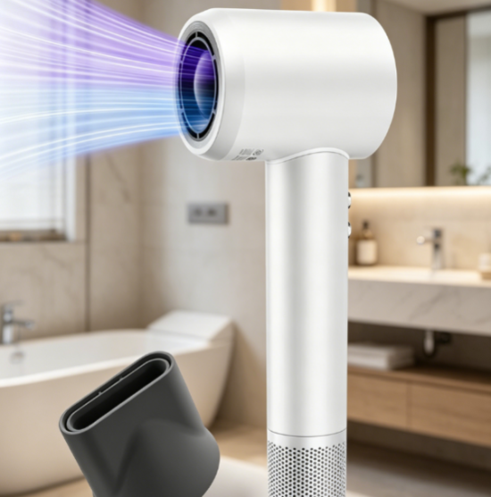 Hair dryer, brushless motor, fast drying, portable and quiet design, suitable for home and travel